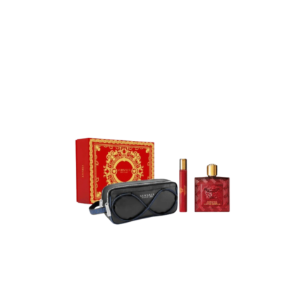 Versace Eros Flame  SET EDP 100ML + EDP 10ML + BLACK TROUSSE
