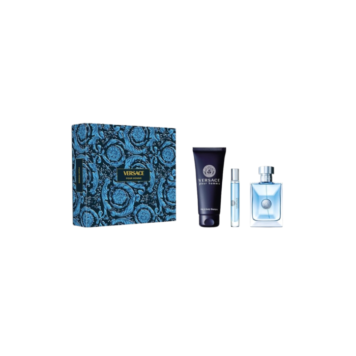 Versace Pour Homme SET (EDT 100ML+SHAMPOO 150ML+MINIATURE) - Image 1